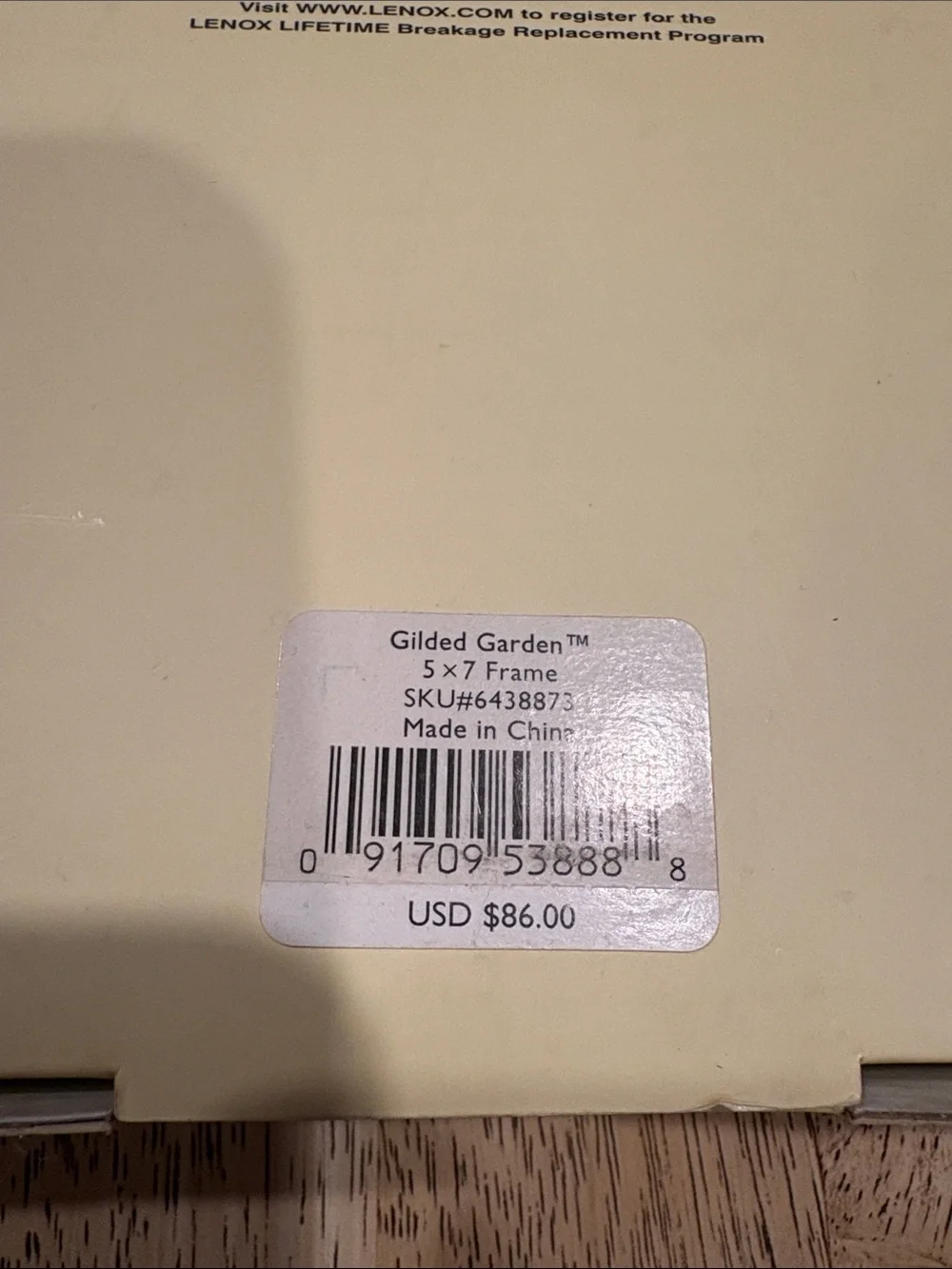 Lenox gilded garden 5x7” Floral Picture Frame with Gold Accents